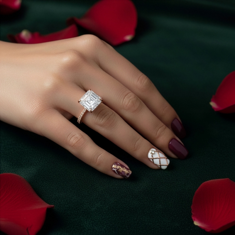  diamond Ring 14k Rose Gold