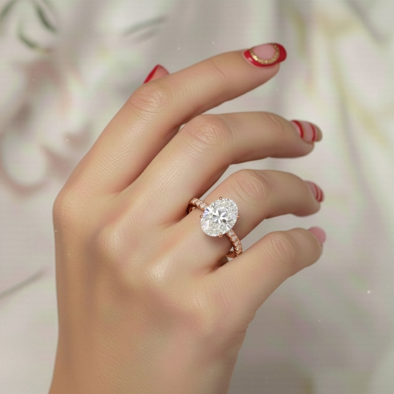  diamond Ring 14k Rose Gold