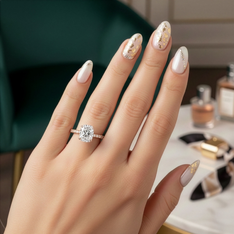  diamond Ring 14k Rose Gold