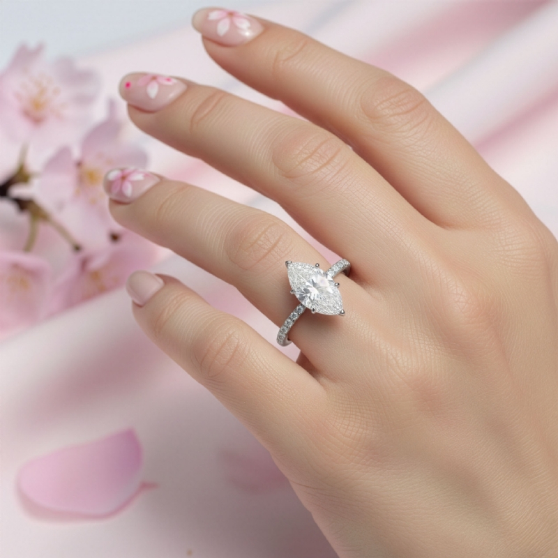  diamond Ring 14k Gold White