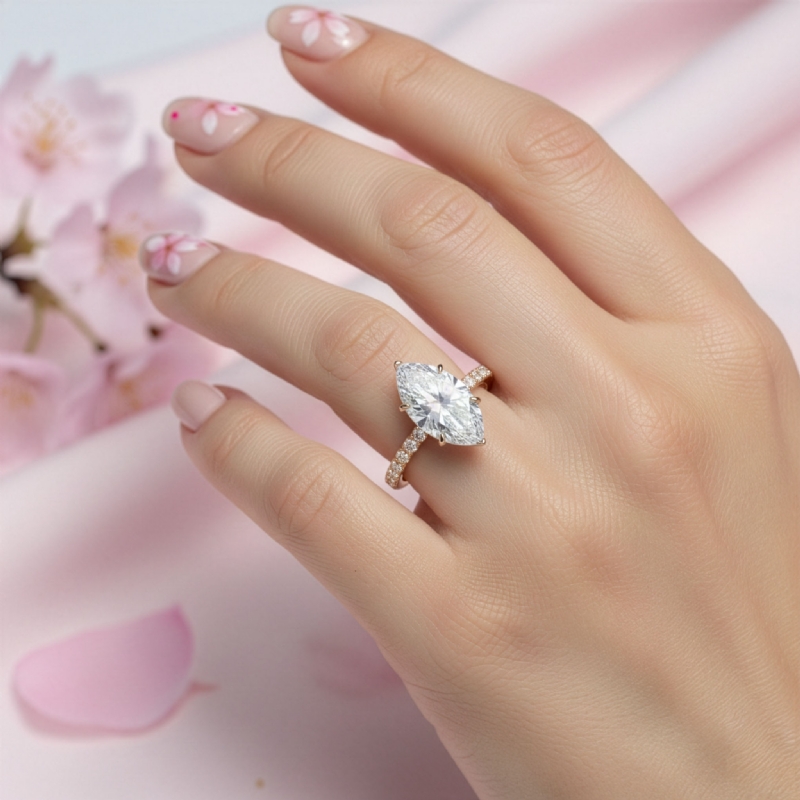  diamond Ring 14k Rose Gold