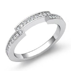 .50Ct Pave Diamond Custom Half Wedding Band 14k White Gold Ring