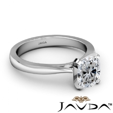 Tapered 4 Prong Solitaire diamond Ring 18k Gold White