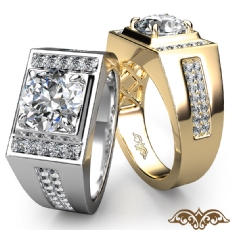 4 Prong Micro Pave Set Wedding diamond  18k Gold Yellow