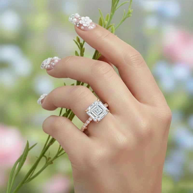  diamond Ring 14k Rose Gold