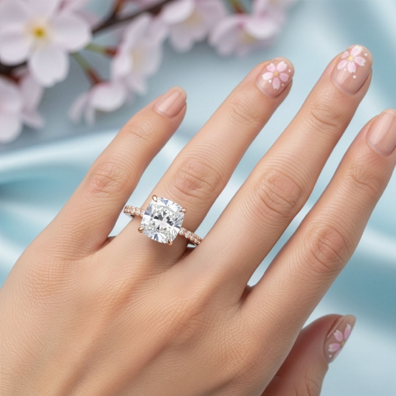  diamond Ring 14k Rose Gold