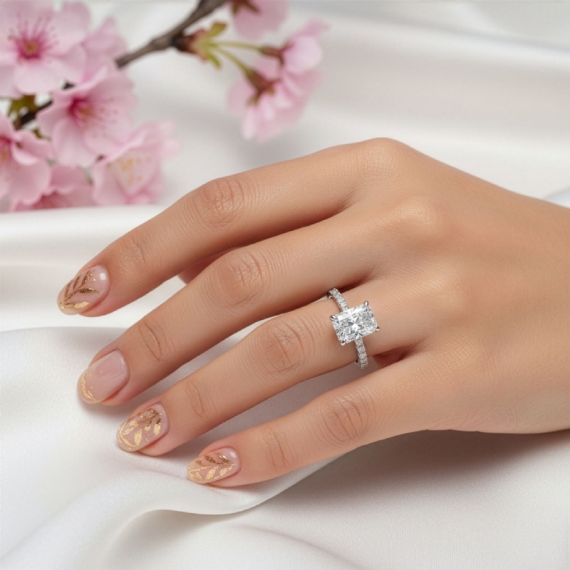  diamond Ring 14k Gold White