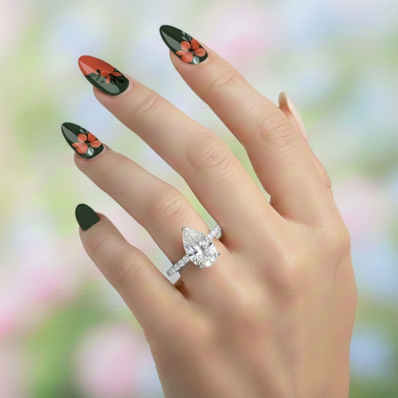  diamond Ring 14k Gold White