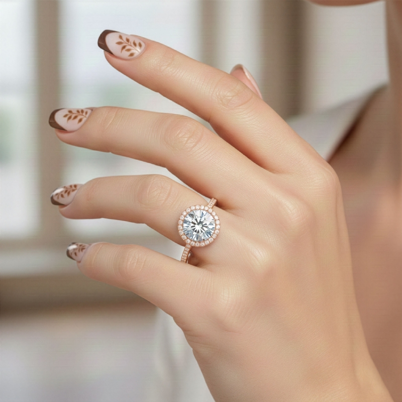  diamond Ring 14k Rose Gold