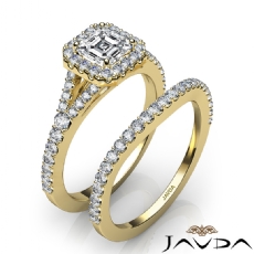 Split Shank Halo Pave Bridal diamond Hot Deals 18k Gold Yellow