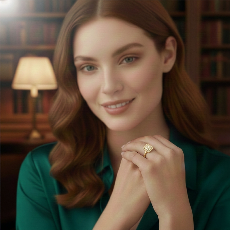  diamond Ring 14k Gold Yellow