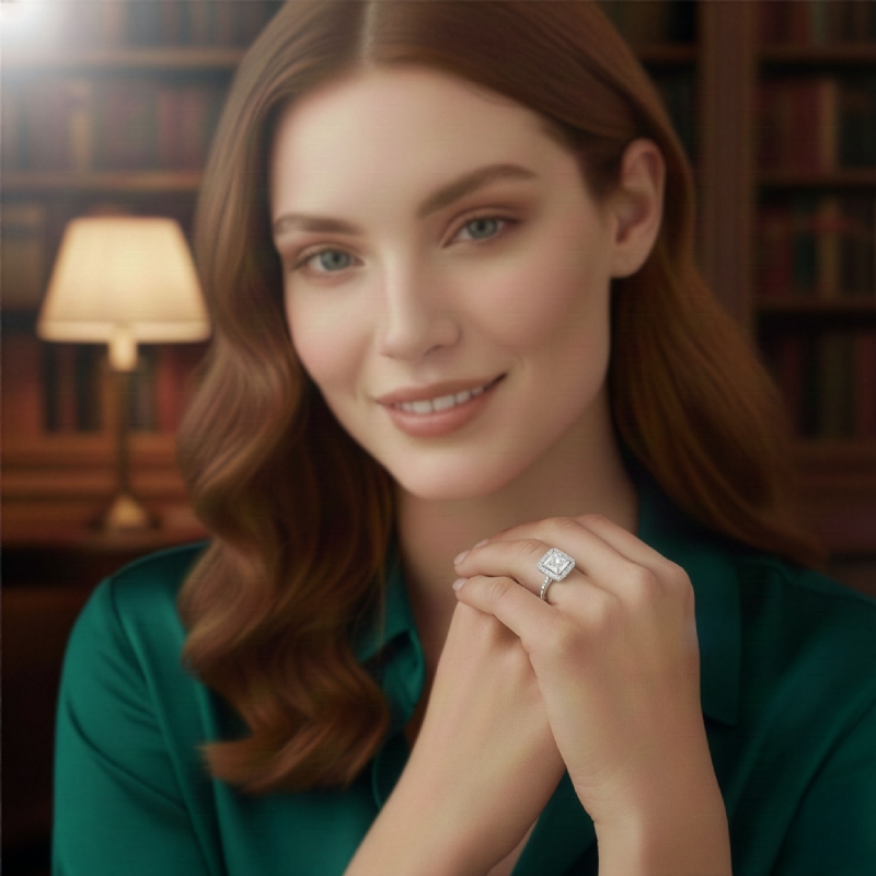  diamond Ring 14k Gold White