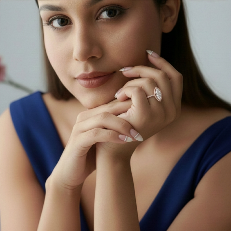  diamond Ring 14k Rose Gold