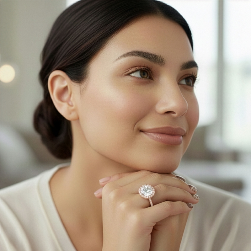  diamond Ring 14k Rose Gold