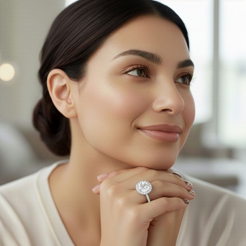  diamond Ring 14k Gold White