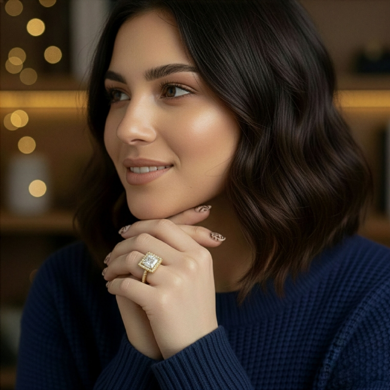  diamond Ring 14k Gold Yellow