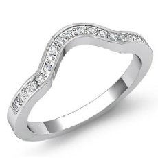 Round Diamond Women's Half Wedding Band Engagement Ring 14k White Gold 0.65Ct