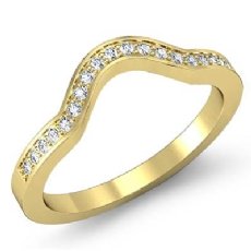 Round Diamond Women's Half Wedding Band Engagement Ring 14k Gold Yellow  (0.65Ct. tw.)