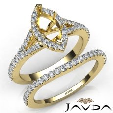 U Prong Diamond Engagement Ring Marquise Semi Mount Bridal Set 14k Gold Yellow  (0.82Ct. tw.)