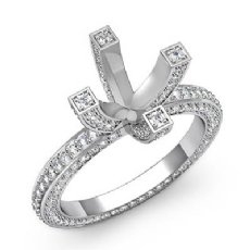 1.9Ct Diamond Eternity Style Engagement Setting Ring 14k W Gold Round Semi Mount