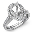 1.55Ct Engagement Ring Pear Shape Diamond Semi Mount 14k White Gold Halo Setting - javda.com 