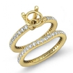 Diamond Engagement Wedding Ring Bridal Set Band SemiMount 18k Yellow Gold 1.26Ct - javda.com 