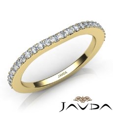 Women Engagement Wedding Band Prong Set Diamond 1.7mm Ring 14k Gold Yellow  (0.25Ct. tw.)