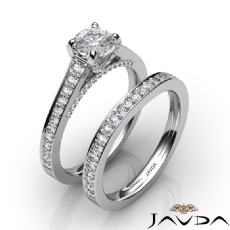 Pave Classic Bridal Set diamond Ring 14k Gold White