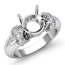 0.35Ct Round Diamond Solitaire Engagement Ring 14 W Gold Semi Mount