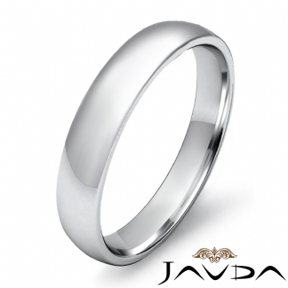 4mm Wedding Ring Platinum 950 Dome Shape Light Comfort Men Band 6g 8-8.75 Sz