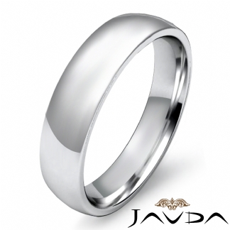 Light Weight Comfort 5mm Platinum 950 Men Wedding Band Dome Ring 7.5g 4-4.75 Sz