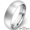 Solid 14k Gold White Plain Dome Wedding Band Men Comfort Ring 6mm 8.5g 8-8.75 Sz