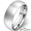 14k Gold White 7mm Men Plain Comfort Dome Wedding Band Solid Ring 10.7g 10-10.75 Sz
