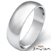 Mens Wedding Band Dome Plain Polish Solid Ring 6mm Platinum 950 9.9g 10-10.75 Sz