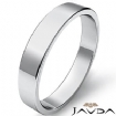 Simple Plain Flat Pipe Cut 4mm Mens Wedding Band Platinum 950 5.4g 5-5.75 Sz