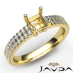 Princess Semi Mount Diamond Engagement U Cut Prong Set Ring 14k Yellow Gold 0.5Ct - javda.com 