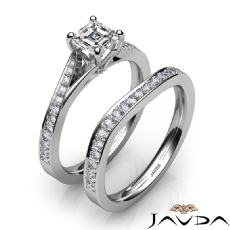 Split Shank Pave Bridal Set diamond  Platinum 950