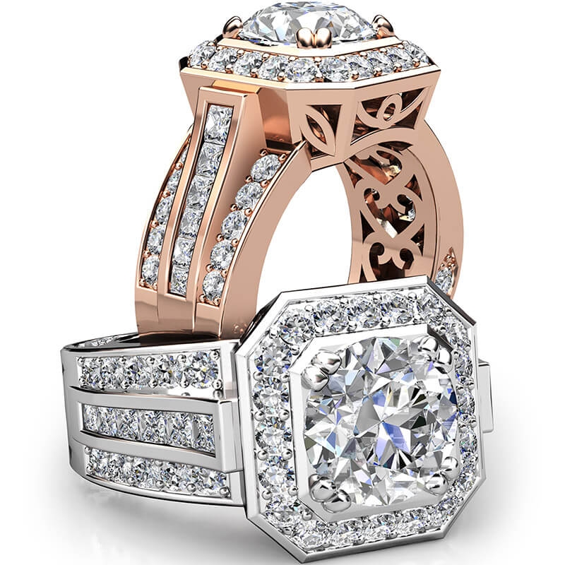  diamond Ring 14k Rose Gold