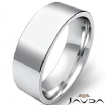 Men Wedding Band Comfort Fit Flat Pipe Cut Ring 7mm Platinum 950 15.7g 12-12.75 Sz