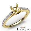 Shared Prong Set Diamond Engagement Oval Semi Mount Ring 14k Yellow Gold 0.3Ct - javda.com 