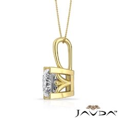 Claw Prong Filigree Basket diamond Pendant 18k Gold Yellow