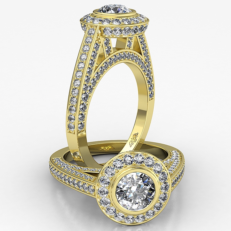  diamond Ring 14k Gold Yellow