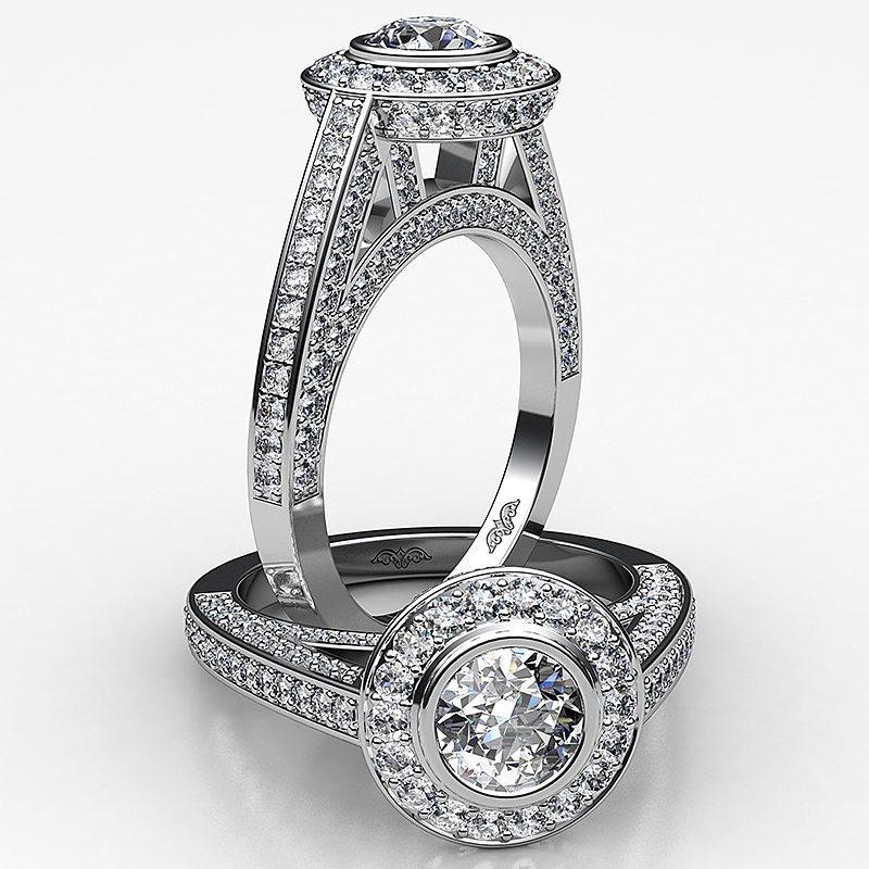  diamond Ring 14k Gold White