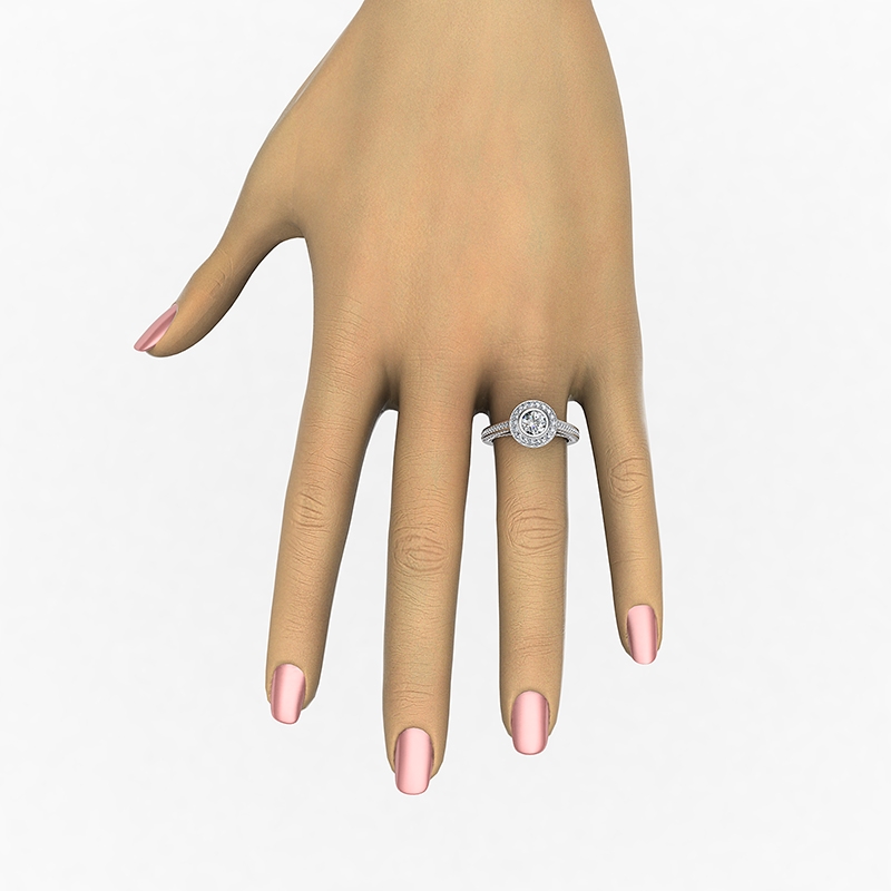  diamond Ring 14k Gold White