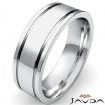 Flat Fit Plain Ring Mens Wedding Solid Band 7mm Platinum 950 13.6g 6-6.75 Sz