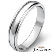 Mens Solid Wedding Band Platinum 950 Dome Step Plain Ring 4mm 5.5g 7-7.75 Sz