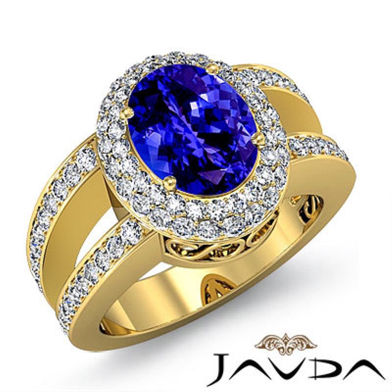  Oval diamond  Ring in 14k Gold Yellow