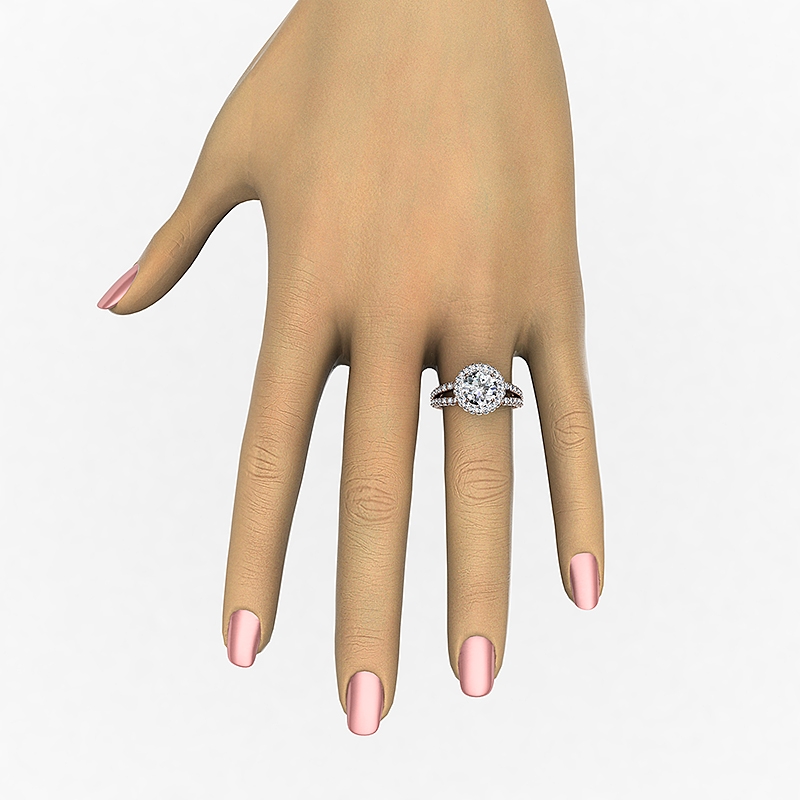  diamond Ring 14k Rose Gold