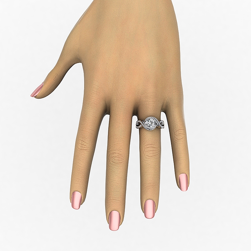  diamond Ring 14k Gold White