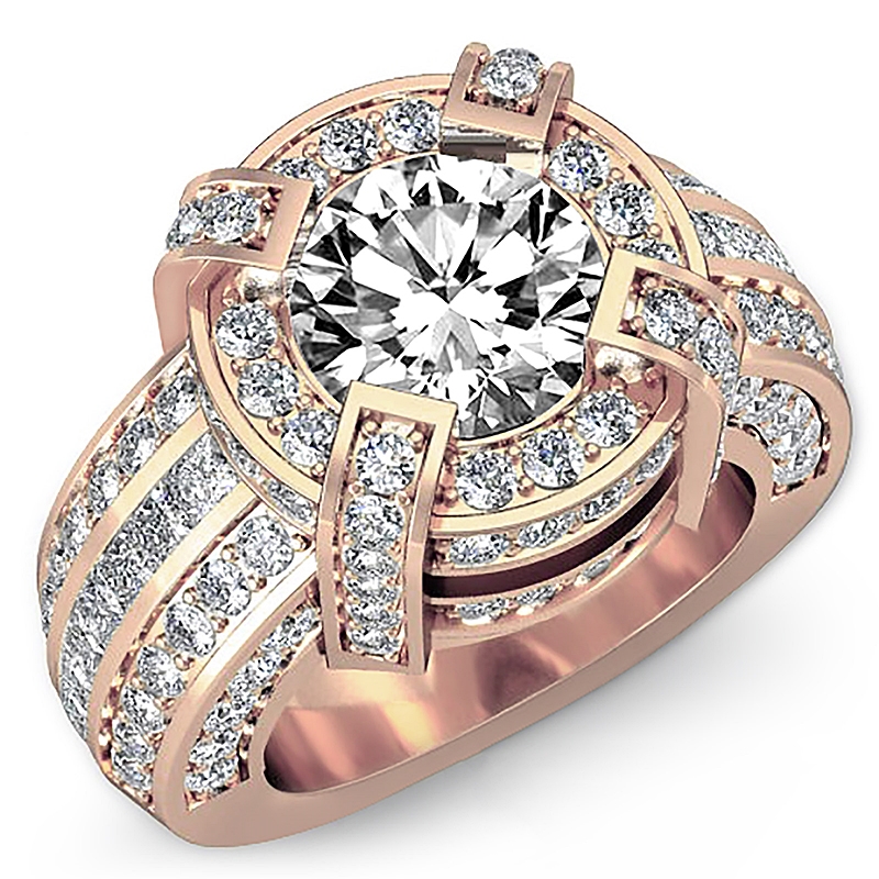  diamond Ring 14k Rose Gold